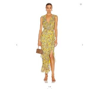 Saloni Anita Tropical Monkey Print Dress